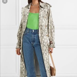 Python snake print spring coat